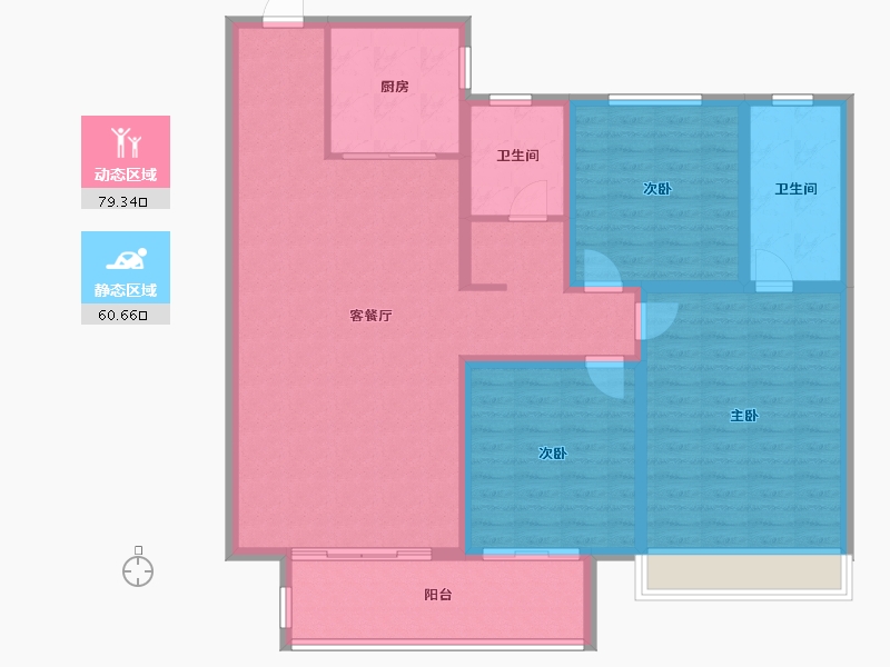 山东省-菏泽市-明丰幸福里-127.52-户型库-动静分区