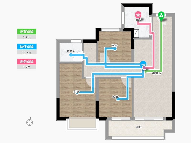 湖北省-武汉市-绿都中央公园-68.42-户型库-动静线