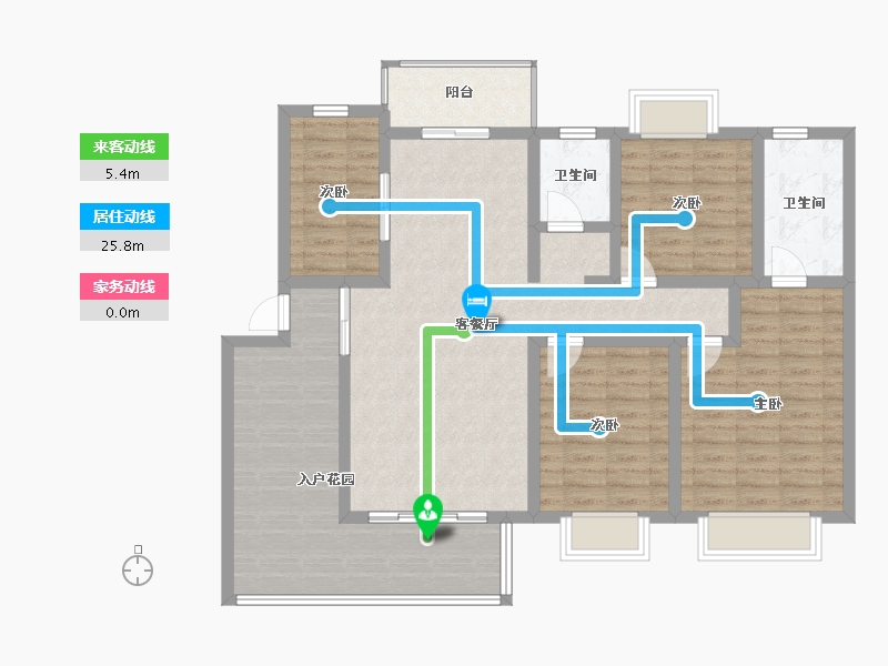 湖南省-永州市-华申奥运公园-104.00-户型库-动静线