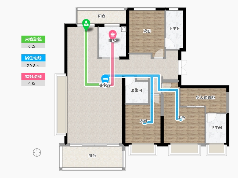 陕西省-西安市-阅璟台-134.51-户型库-动静线