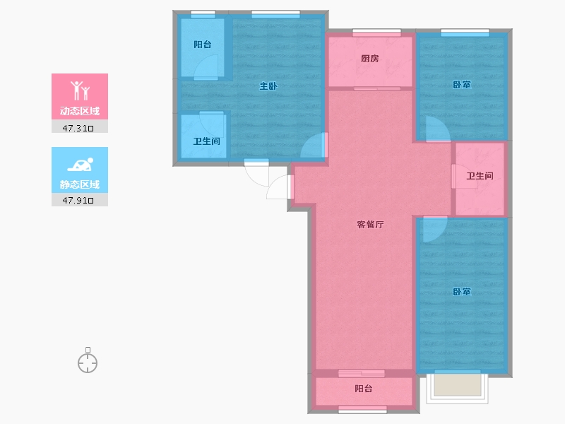 山西省-太原市-华峪南区-98.17-户型库-动静分区