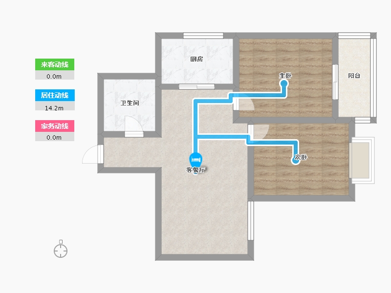 陕西省-西安市-高速太白锦苑-75.20-户型库-动静线