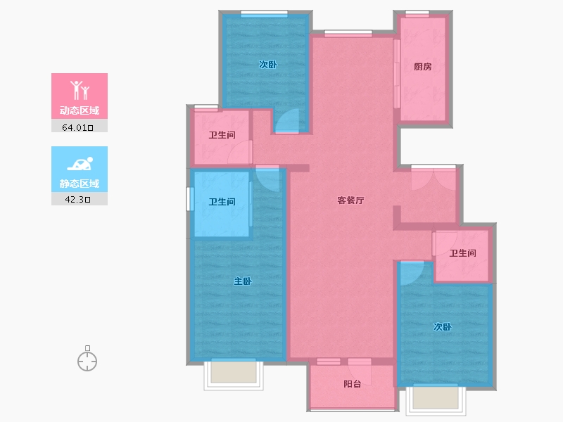 河北省-廊坊市-金融街金悦府-107.00-户型库-动静分区