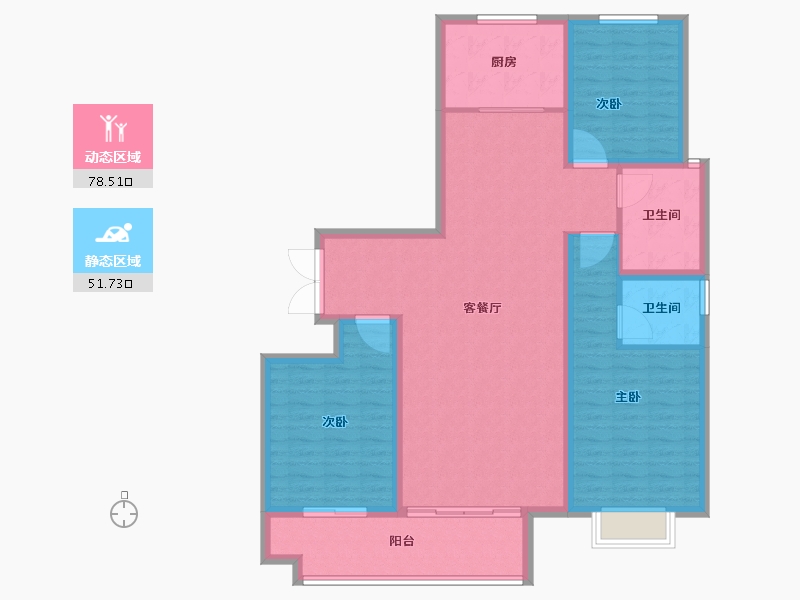 山东省-临沂市-宇光陶然里-118.00-户型库-动静分区