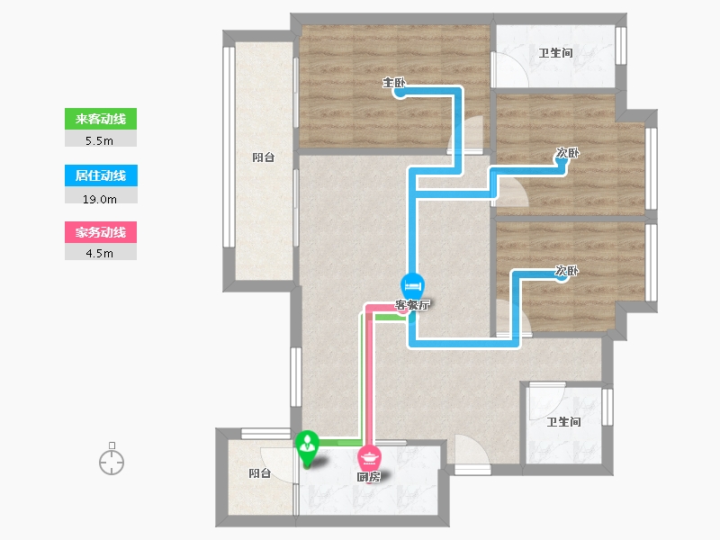 四川省-眉山市-融创南凌樾-77.85-户型库-动静线