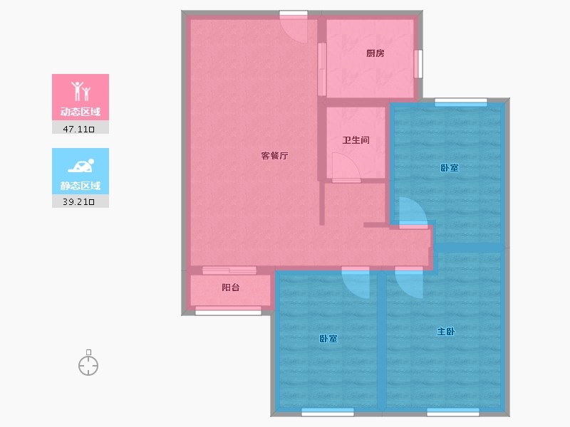 山西省-太原市-龙城晋府-76.46-户型库-动静分区