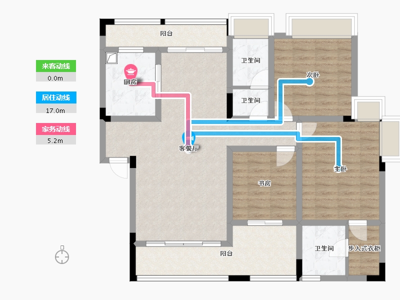 四川省-泸州市-锦绣山水五期-124.00-户型库-动静线