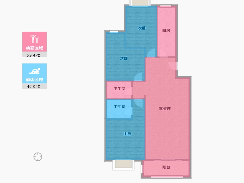 河北省-廊坊市-兴达公寓-96.98-户型库-动静分区