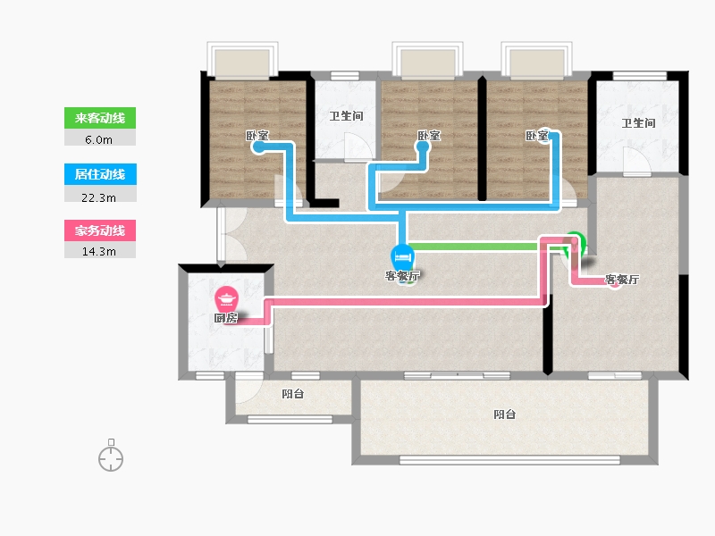 四川省-绵阳市-绵州水郡五期B-137.89-户型库-动静线