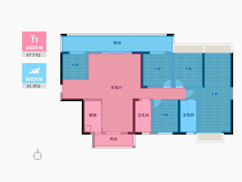 广西壮族自治区-钦州市-绿地交投白石湖-180.00-户型库-动静分区