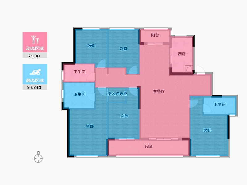 浙江省-金华市-稠州府-152.00-户型库-动静分区