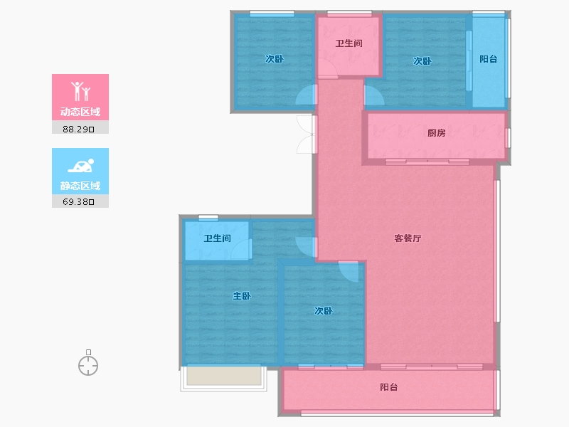 山西省-临汾市-功臣御苑小区-160.00-户型库-动静分区