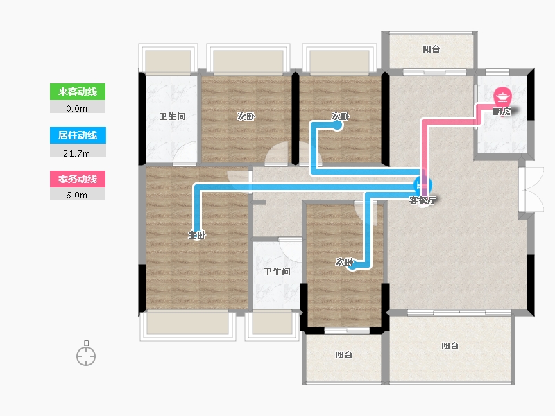 广东省-清远市-盈丰公园上城-105.84-户型库-动静线