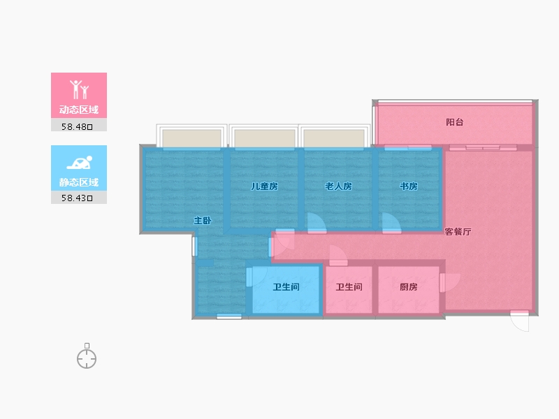 广东省-广州市-力程建设增城山水合悦花园项目-105.60-户型库-动静分区