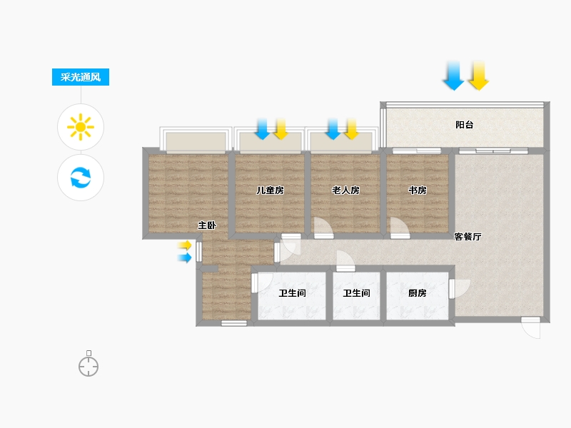 广东省-广州市-力程建设增城山水合悦花园项目-105.60-户型库-采光通风