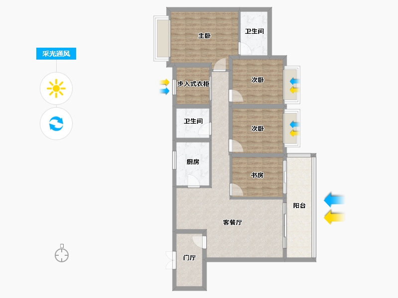 广东省-广州市-力程建设增城山水合悦花园项目-105.60-户型库-采光通风