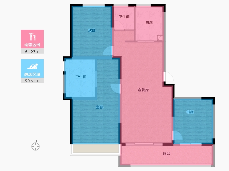 安徽省-淮北市-金桂-112.00-户型库-动静分区