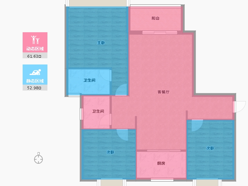 山东省-菏泽市-曹州壹号-105.44-户型库-动静分区