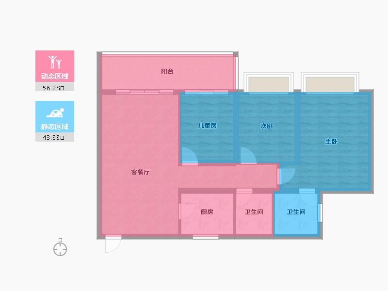 广东省-广州市-力程建设增城山水合悦花园项目-88.00-户型库-动静分区