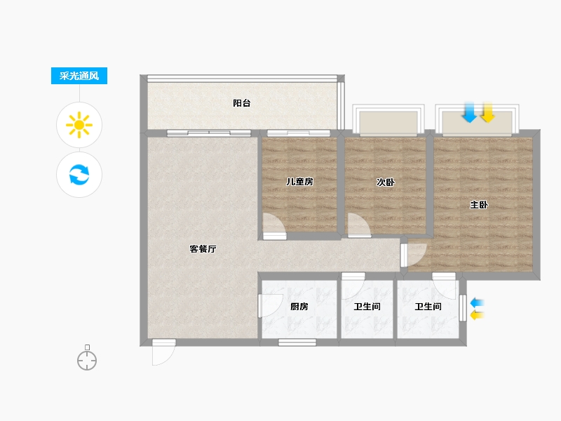 广东省-广州市-力程建设增城山水合悦花园项目-88.00-户型库-采光通风