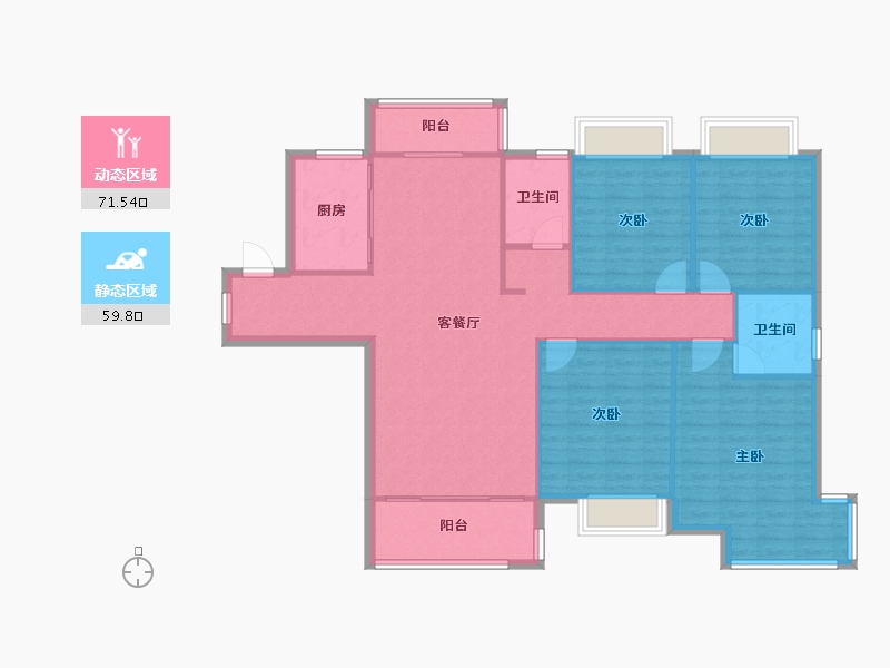 江西省-赣州市-联泰天禧-110.40-户型库-动静分区