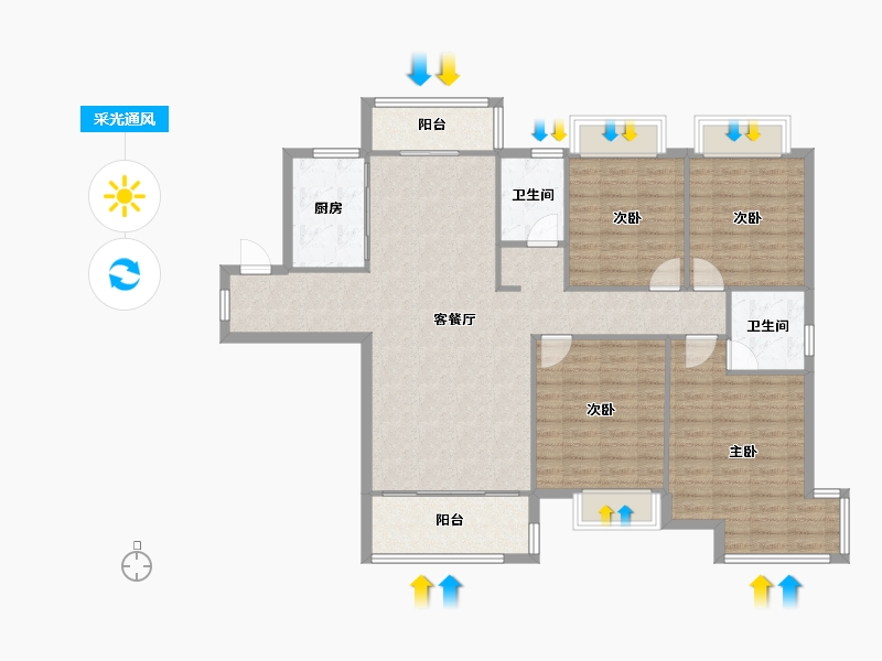 江西省-赣州市-联泰天禧-110.40-户型库-采光通风