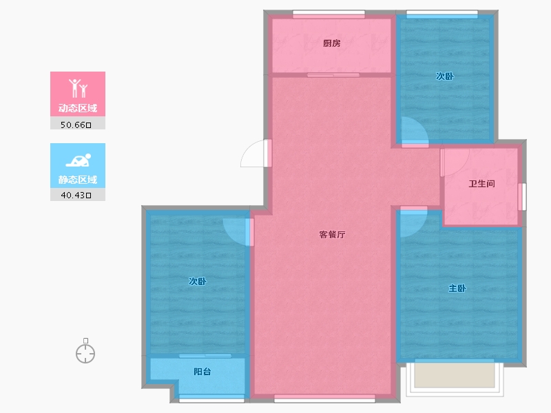 山东省-潍坊市-潍柴人才公寓-92.04-户型库-动静分区