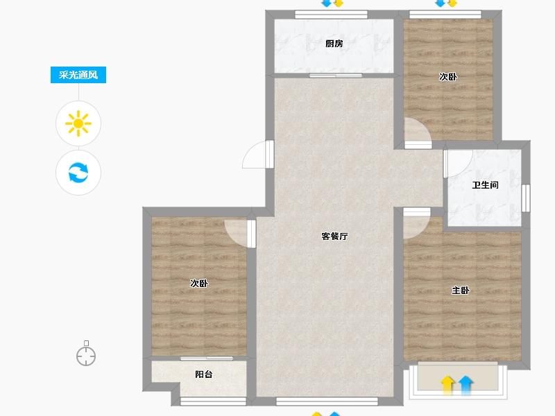 山东省-潍坊市-潍柴人才公寓-92.04-户型库-采光通风