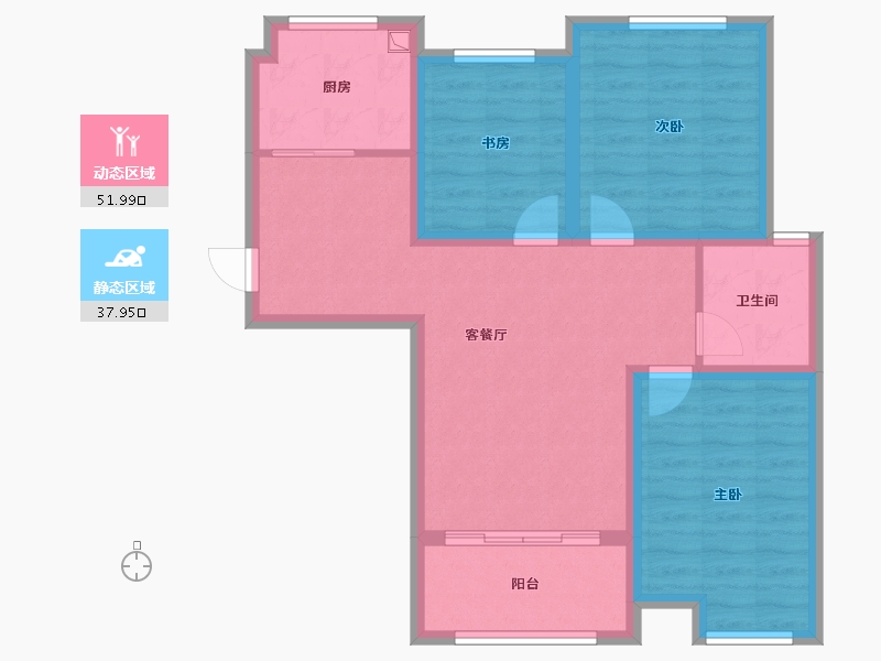 河南省-漯河市-畅园国际-88.66-户型库-动静分区