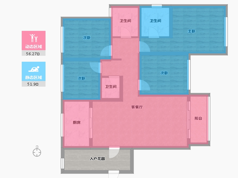 江苏省-常州市-剑桥澜湾-108.36-户型库-动静分区