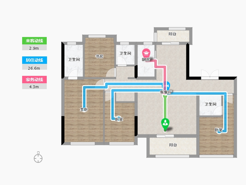 福建省-莆田市-柒号院-115.20-户型库-动静线