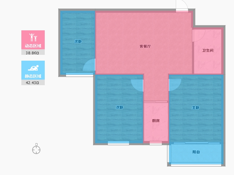 山西省-忻州市-开莱国际社区-85.00-户型库-动静分区