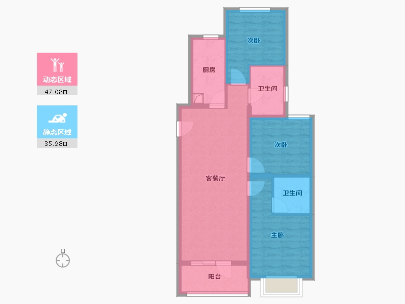 河北省-廊坊市-金融街金悦府-87.20-户型库-动静分区