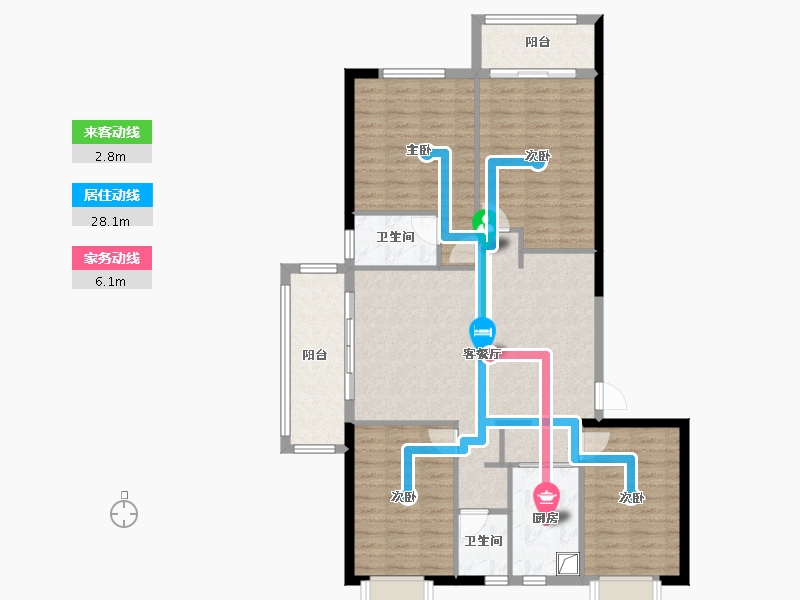 福建省-福州市-新榕金江郡-118.00-户型库-动静线