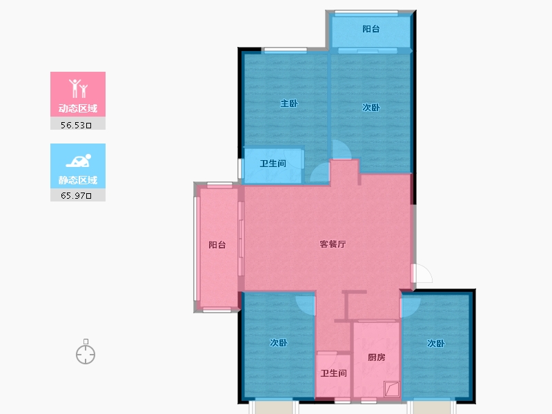 福建省-福州市-新榕金江郡-118.00-户型库-动静分区