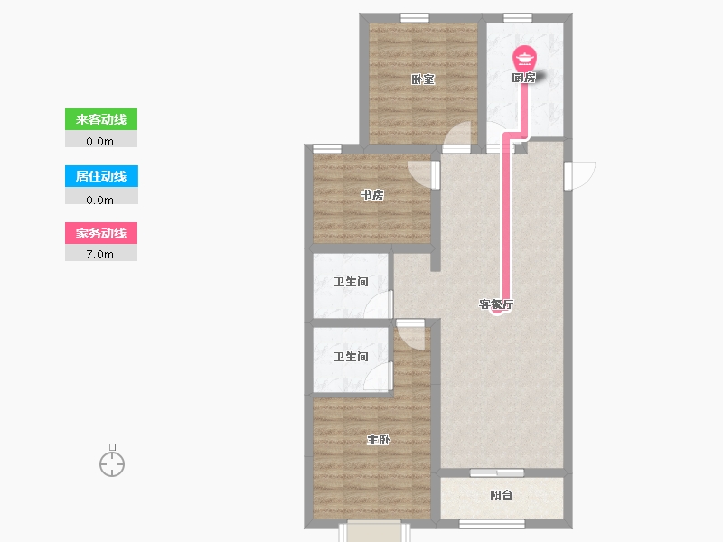 山西省-吕梁市-泰化南庭院-95.00-户型库-动静线