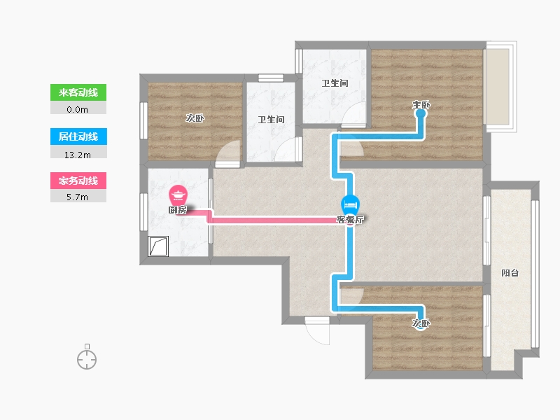 江苏省-镇江市-誉峰澜樾庭-94.44-户型库-动静线