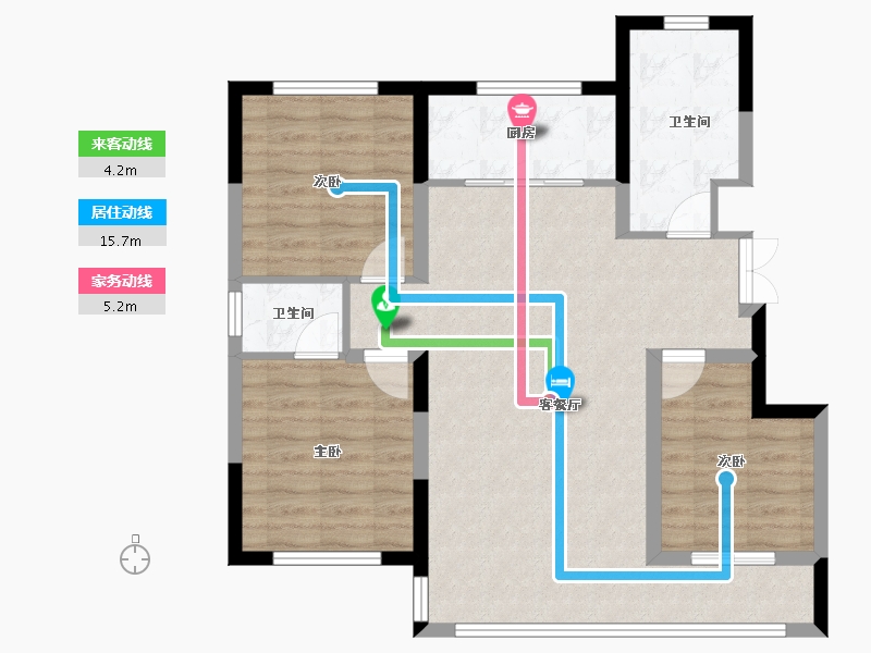 甘肃省-嘉峪关市-南湖国际B区-101.02-户型库-动静线