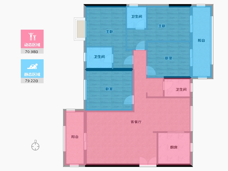 湖北省-恩施土家族苗族自治州-白鹤苑-134.24-户型库-动静分区