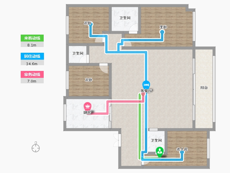 陕西省-渭南市-秦正温泉河畔-149.42-户型库-动静线