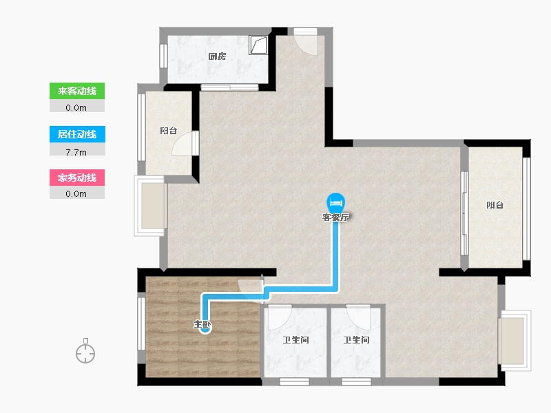 湖北省-襄阳市-沁和园-107.27-户型库-动静线