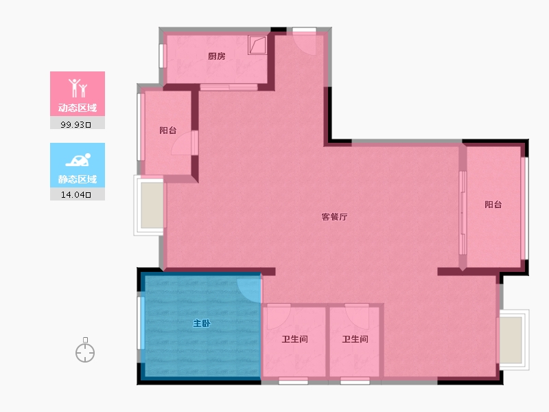 湖北省-襄阳市-沁和园-107.27-户型库-动静分区