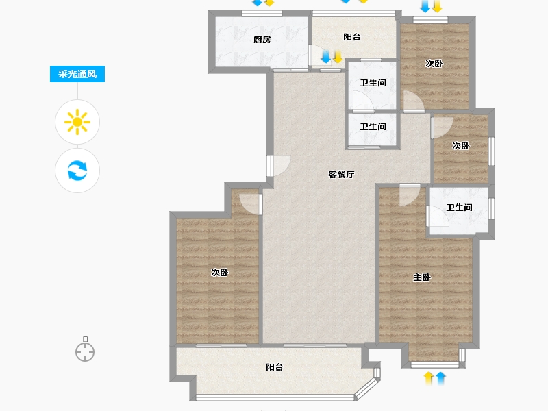 山东省-临沂市-环球掌舵-120.10-户型库-采光通风