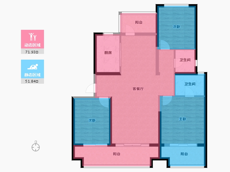 河北省-沧州市-中亚芳园-111.60-户型库-动静分区