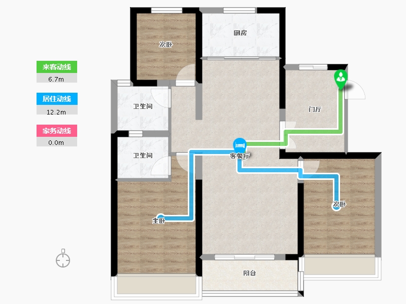 山西省-运城市-紫郡上上城-103.29-户型库-动静线