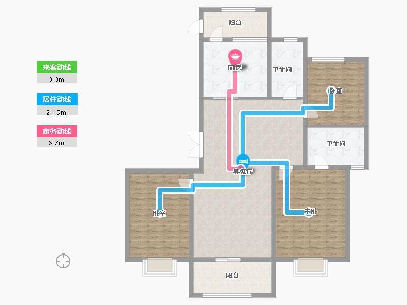 河南省-郑州市-亚新海棠公馆-140.00-户型库-动静线