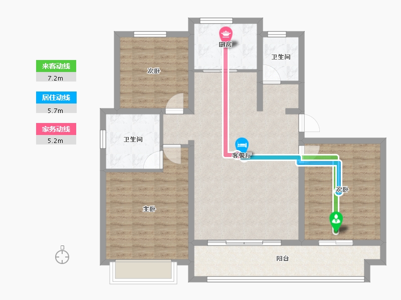 山东省-德州市-大业·锦绣名苑-113.18-户型库-动静线