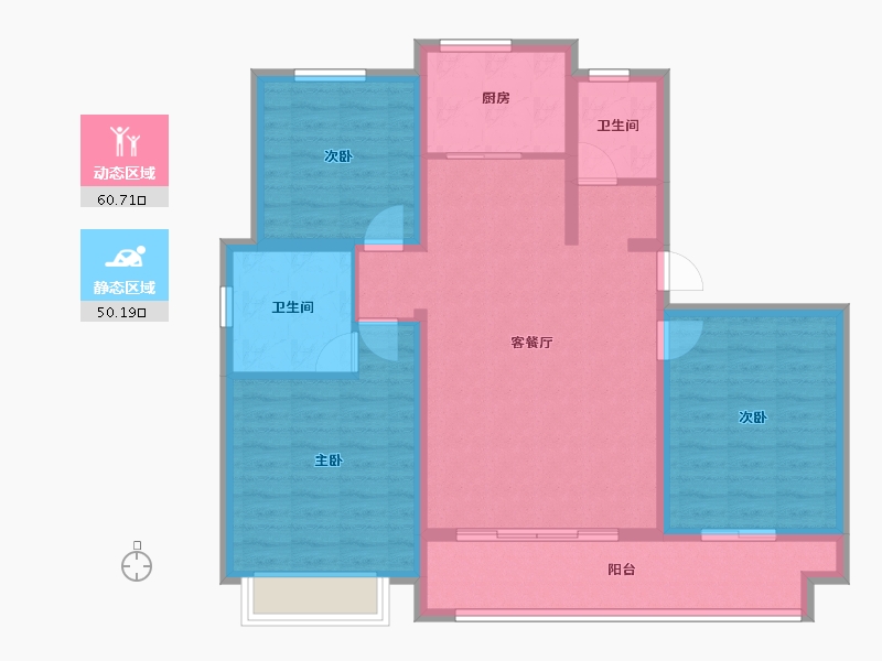 山东省-德州市-大业·锦绣名苑-113.18-户型库-动静分区