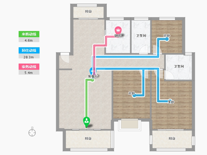 江西省-南昌市-银河城水悦湾-二区-111.58-户型库-动静线