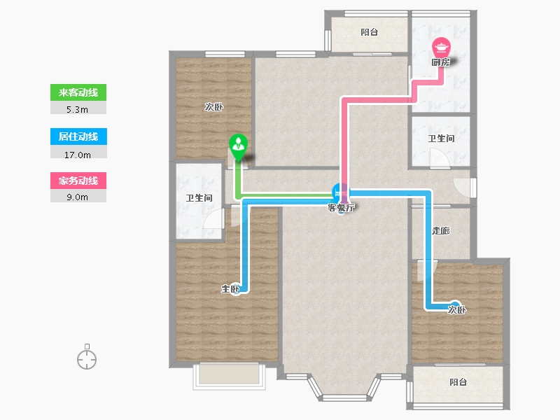 山东省-济南市-庆馨家园-141.60-户型库-动静线